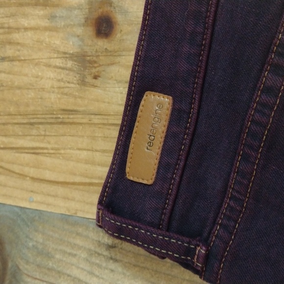 Red Engine Purple Burgundy Cayenne Low Rise Skinny Jeans Size 32 NEW - Picture 5 of 13
